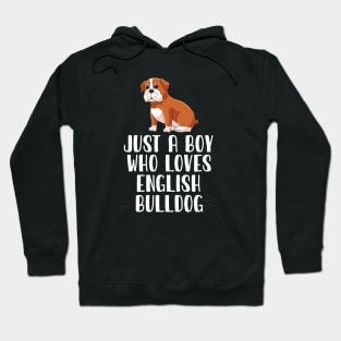 Just A Boy Who Loves English Bulldog Hoodie